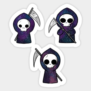 Three Galaxy grim reaper Sticker